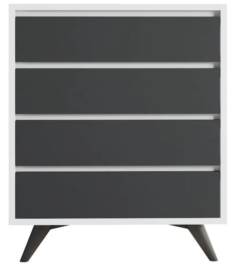 Komód Suvera - White, Anthracite