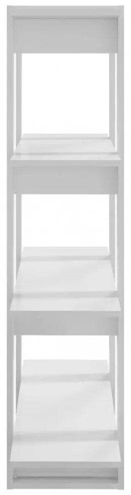 magasfényű fehér könyvszekrény/térelválasztó 100x30x123,5 cm