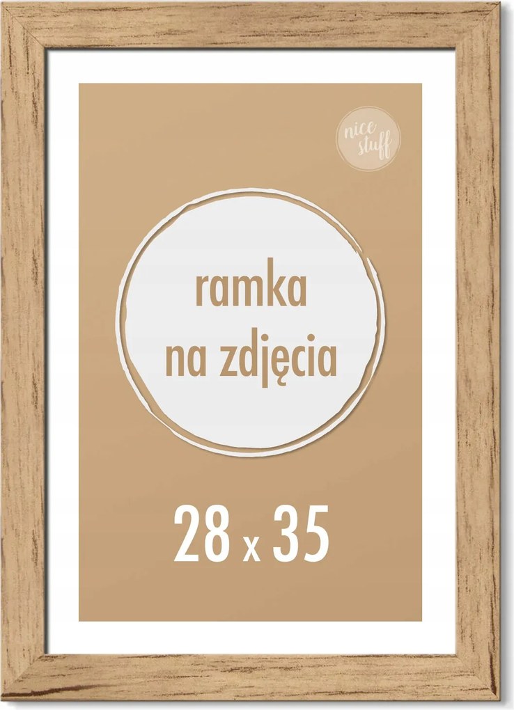 Képkeret 28x35 cm 35x28 Nyírfa