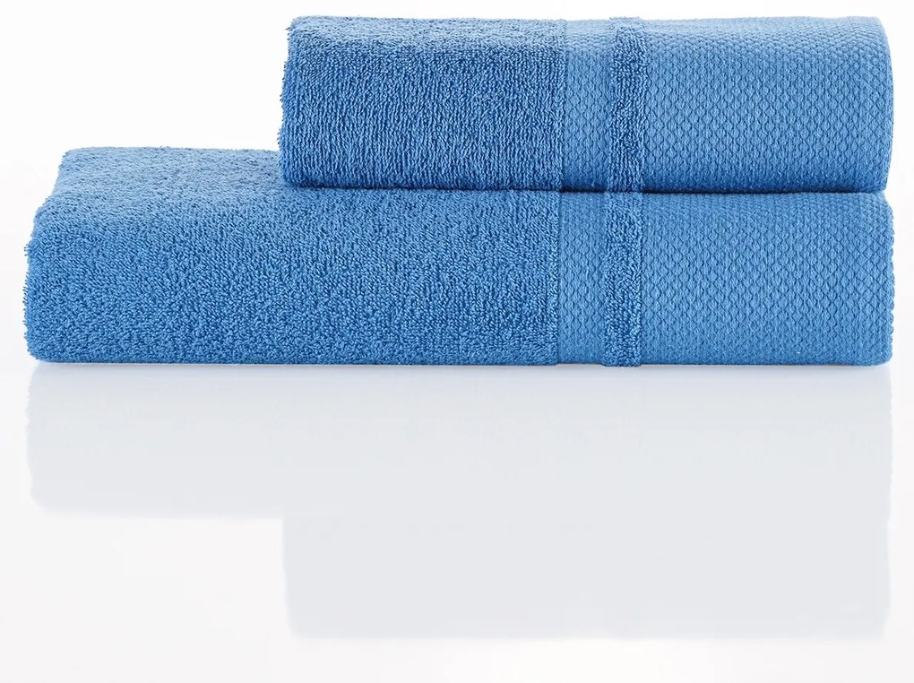 4Home Deluxe fürdőlepedő és törölköző szett kék70 x 140 cm, 50 x 100 cm, 50 x 100 cm, 70 x 140 cm