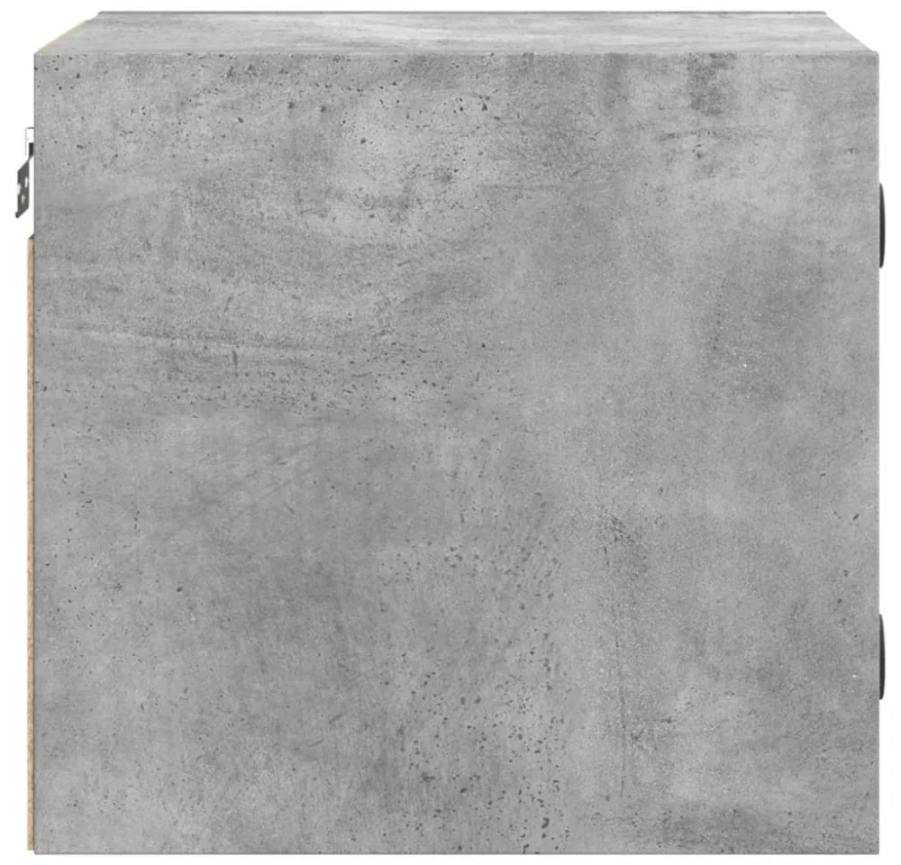 betonszürke éjjeliszekrény üvegajtóval 35 x 37 x 35 cm