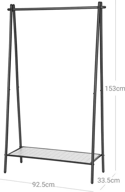 Álló fogas, fém, fekete, AUV-E1023 BK