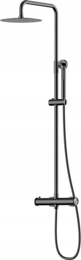 Esőzuhany termosztatikus zuhanycsaptelep Wezer NIO16T-18-GUNGREY