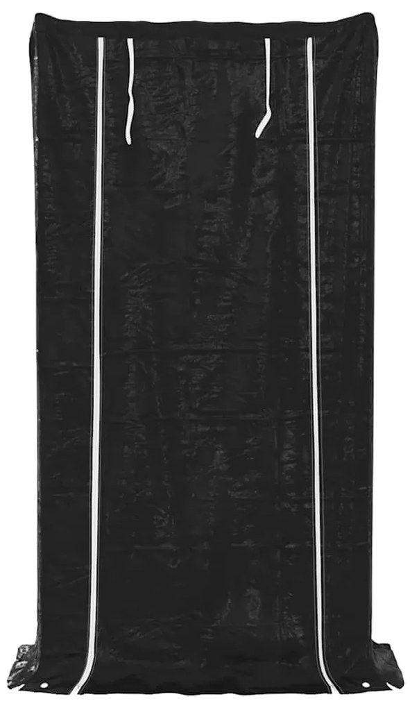 Tűzifa állvány esővédővel 100x40x200 cm Horganyzott acél