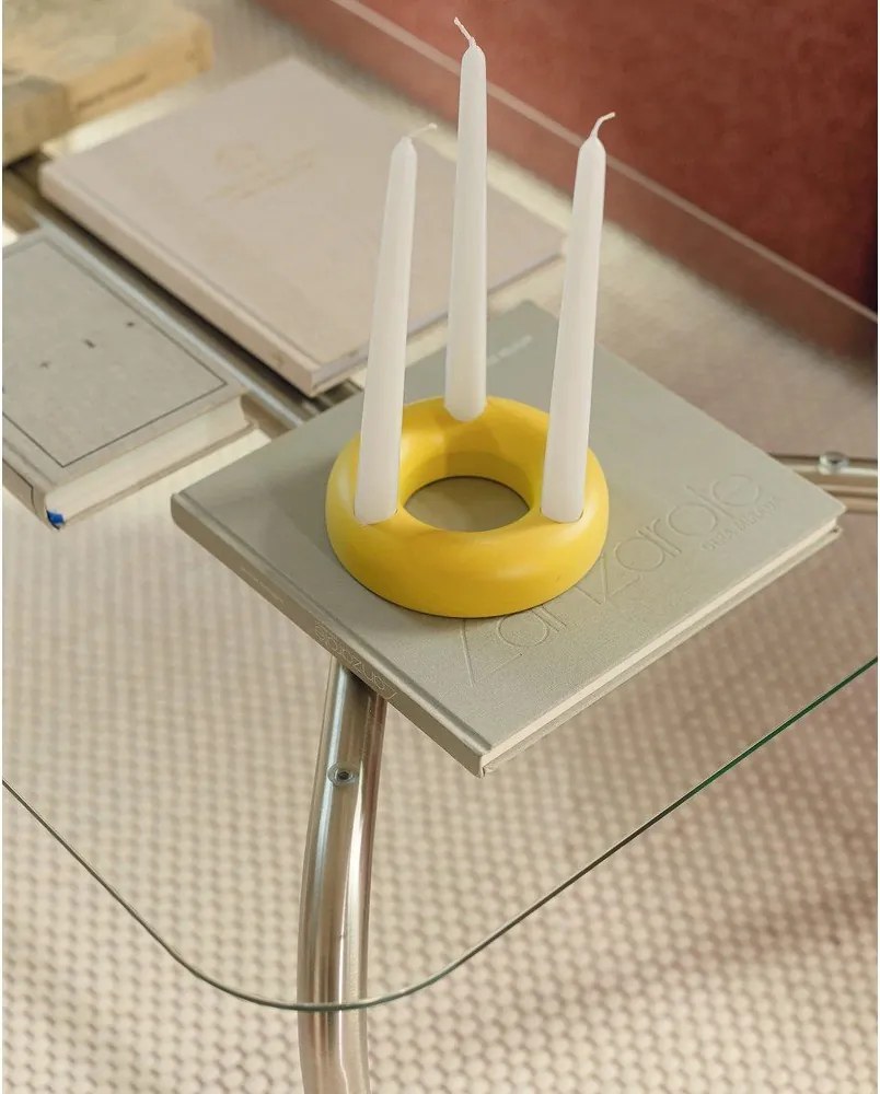 Ezüstszínű dohányzóasztal üveg asztallappal 60x110 cm Uku – noo.ma