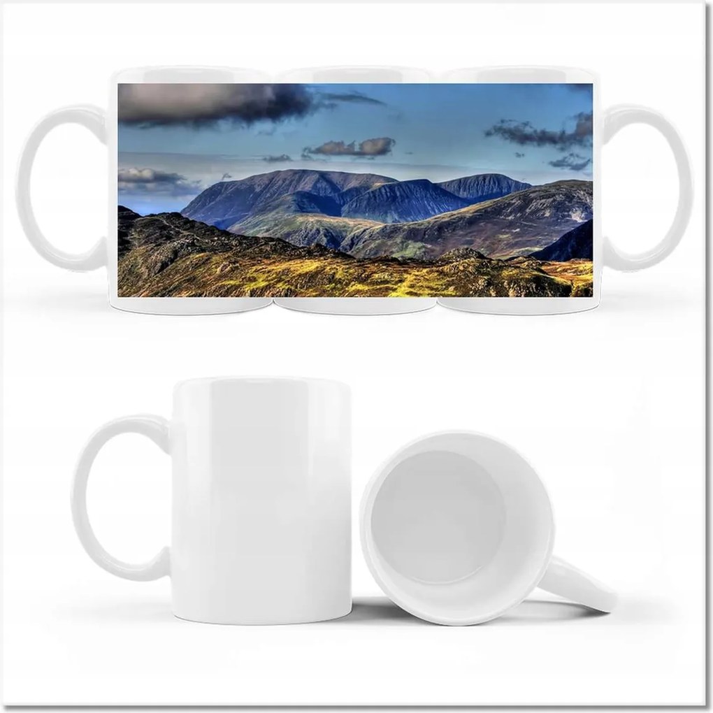 Nyomott mintás bögre Gyönyörű hegyi kilátás