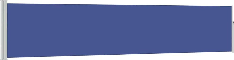 vidaXL kék behúzható oldalsó teraszi napellenző 100 x 500 cm