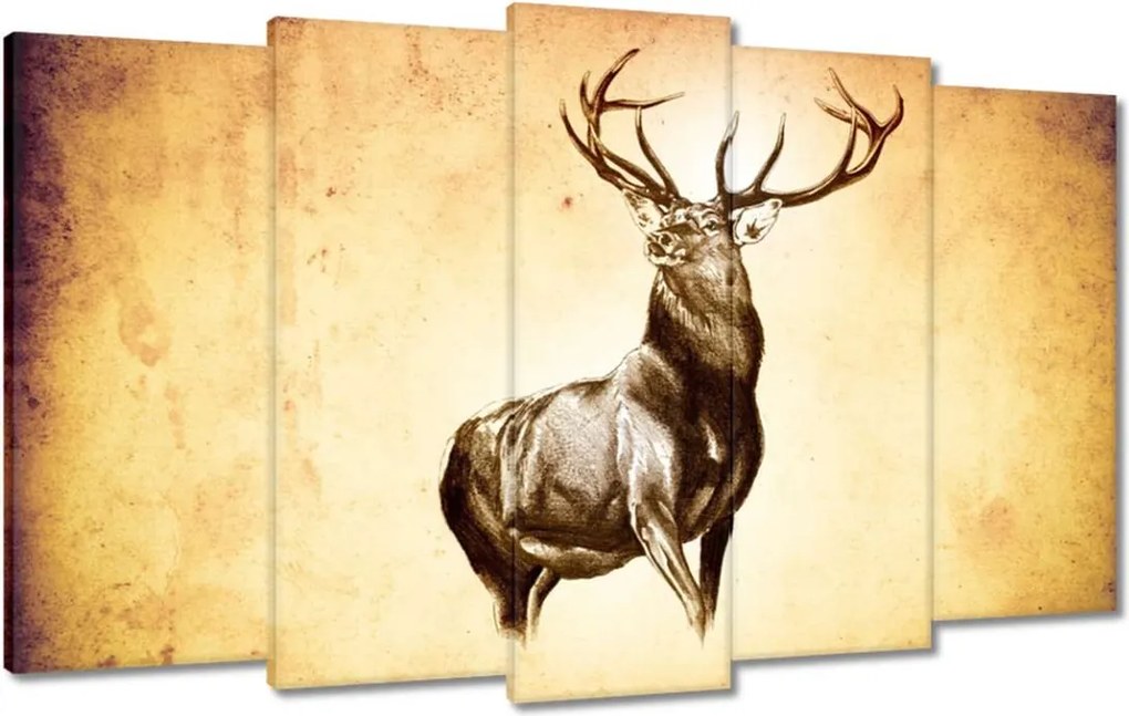 Vászonkép 100x60 Szarvas szarvakkal