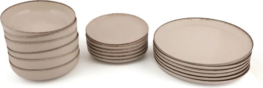 18 részes porcelán étkészlet fahéj