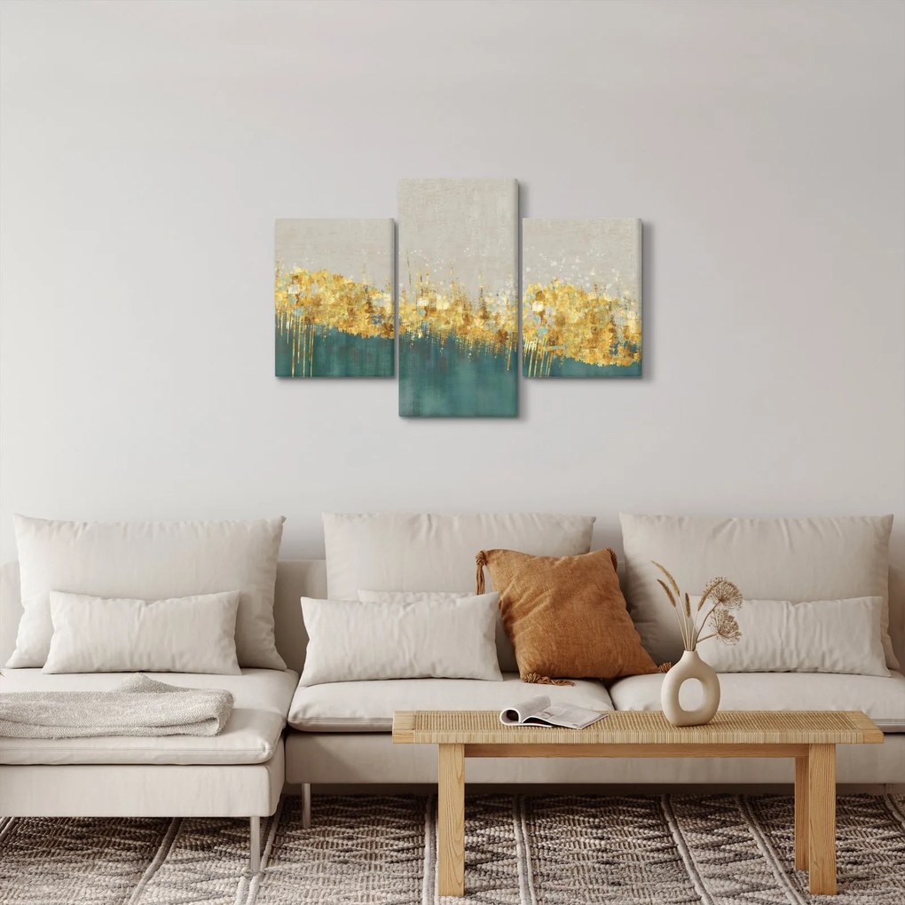 Kép - Textúra arany díszítéssel (90x60 cm)