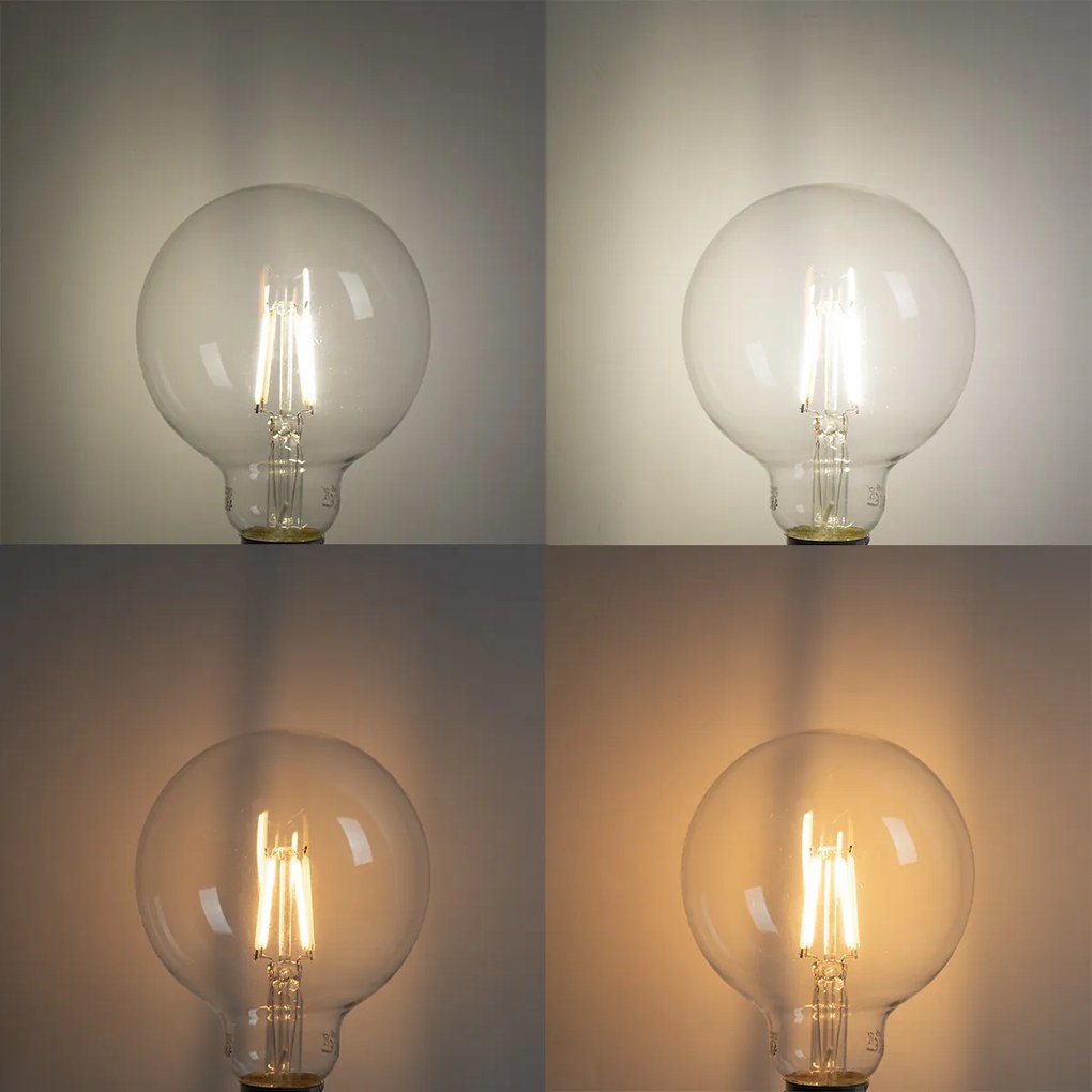 5 db-os E27-es okos LED izzó szett G95 4,5W 470lm 2700-6500K