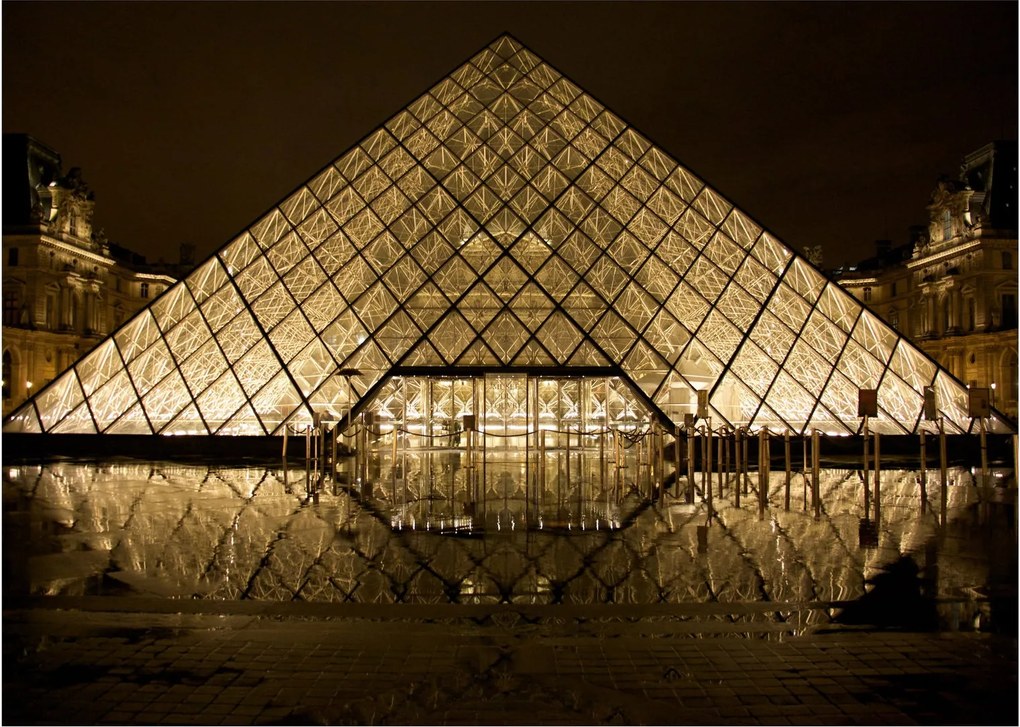 Louvre képe (üvegen) (70x50 cm)