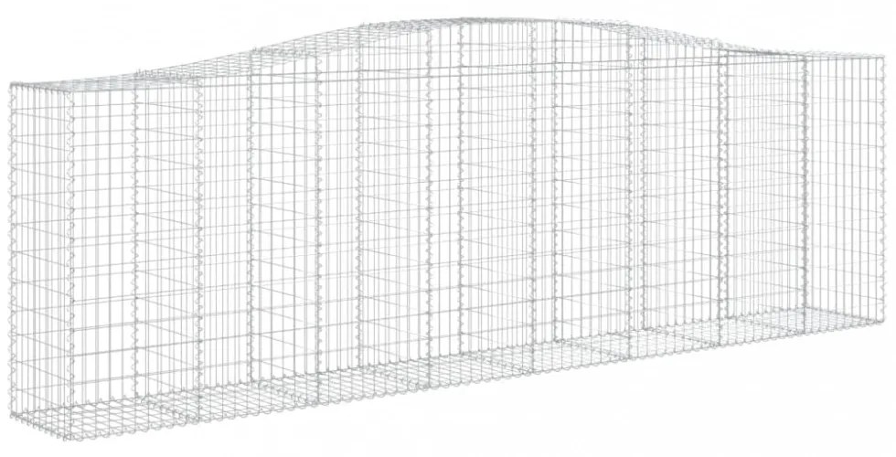 8 db íves horganyzott vas gabion kosár 400x50x120/140 cm