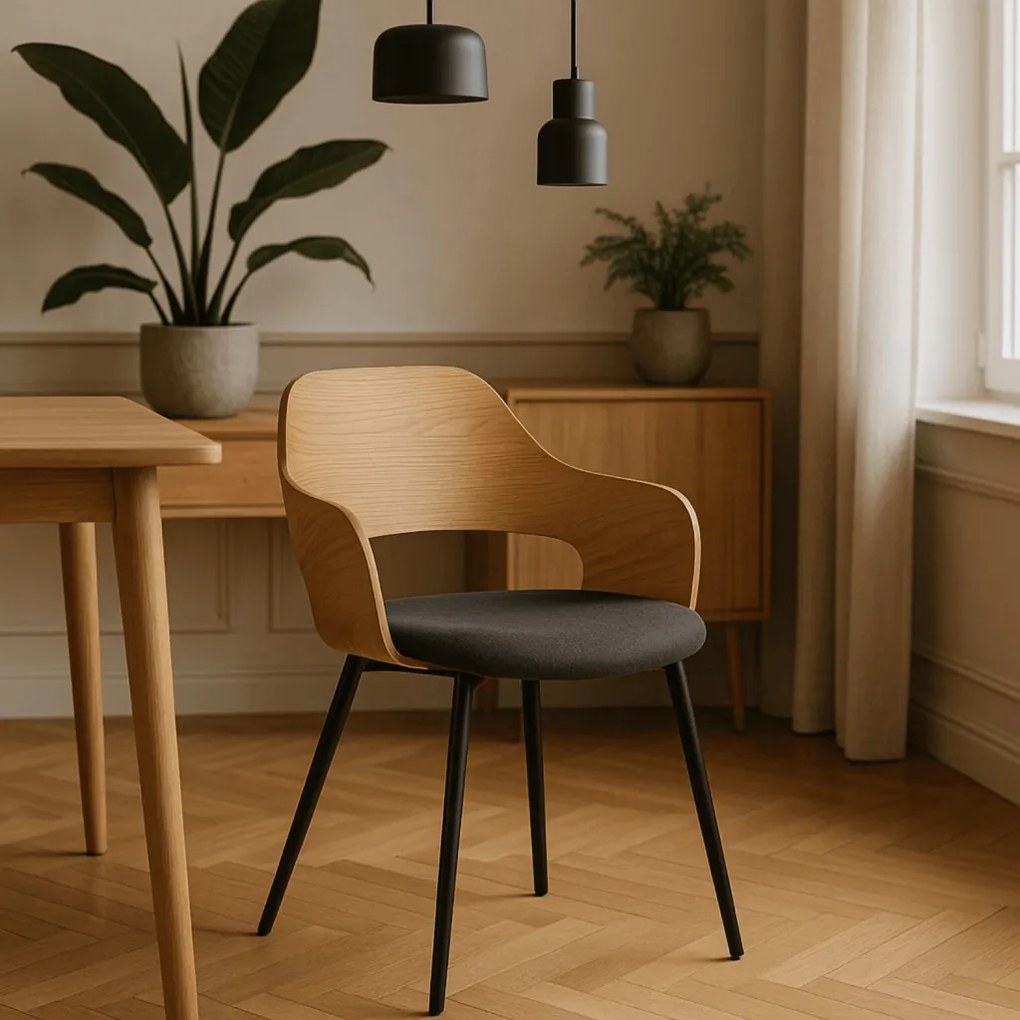 ORBI szék arany tölgy / fekete színben