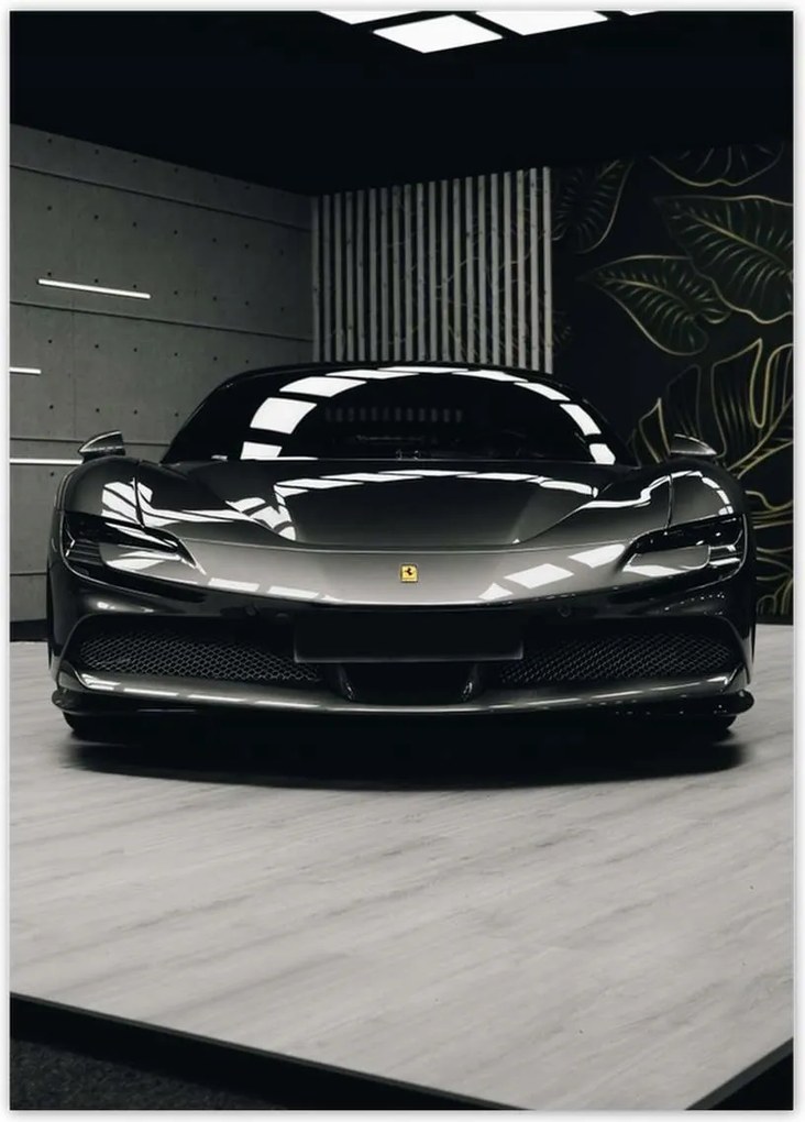 Poszterek 50x70 Fekete Ferrari Autó