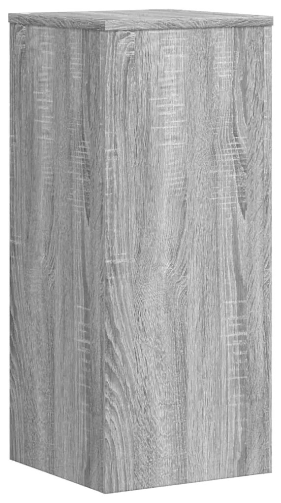2 db szürke sonoma szerelt fa növénytartó állvány 30x30x70 cm