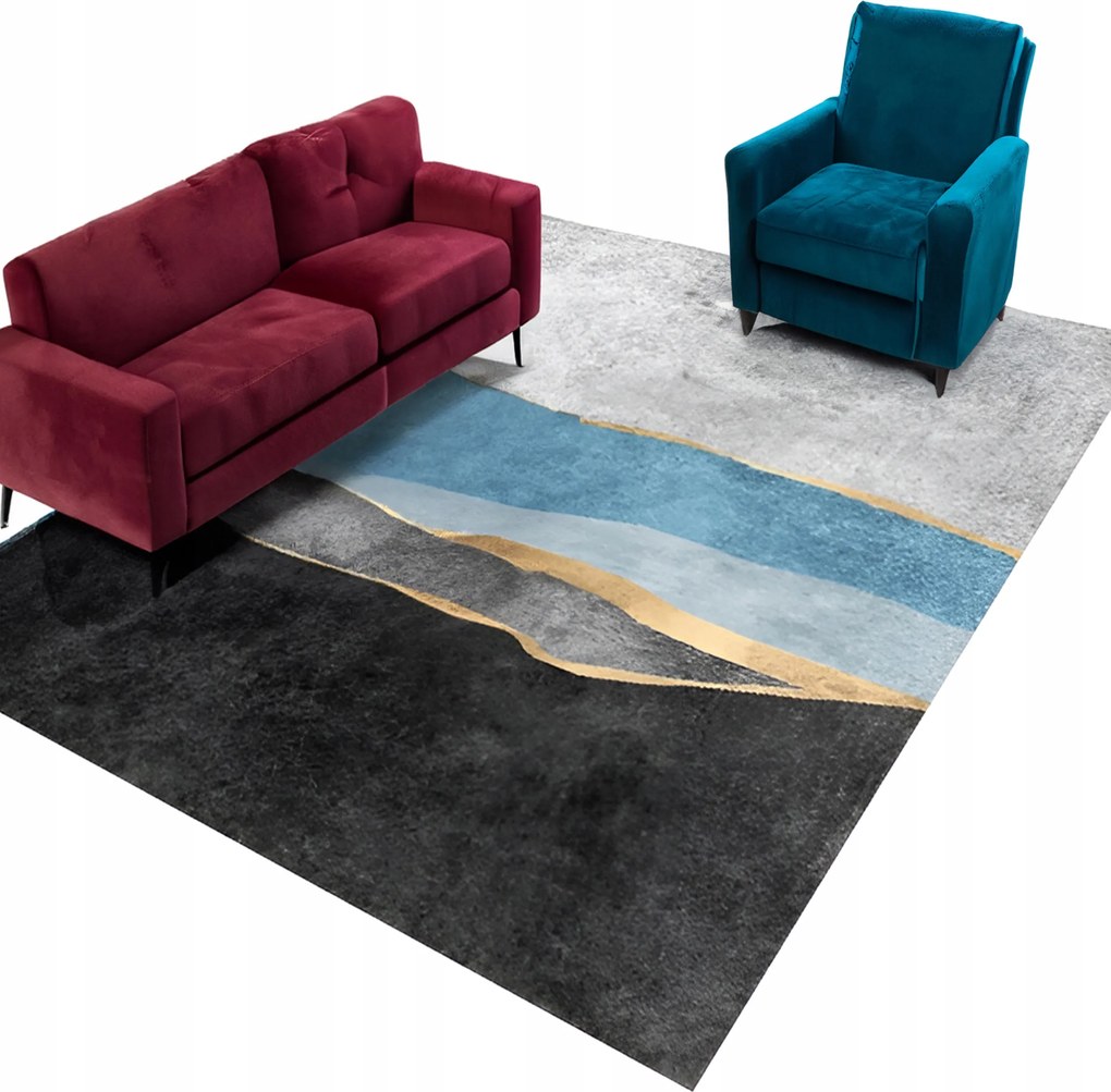 Szőnyeg 120X170 CM Nappali Hálószoba Szoba Csúszásgátló Színes Szegély