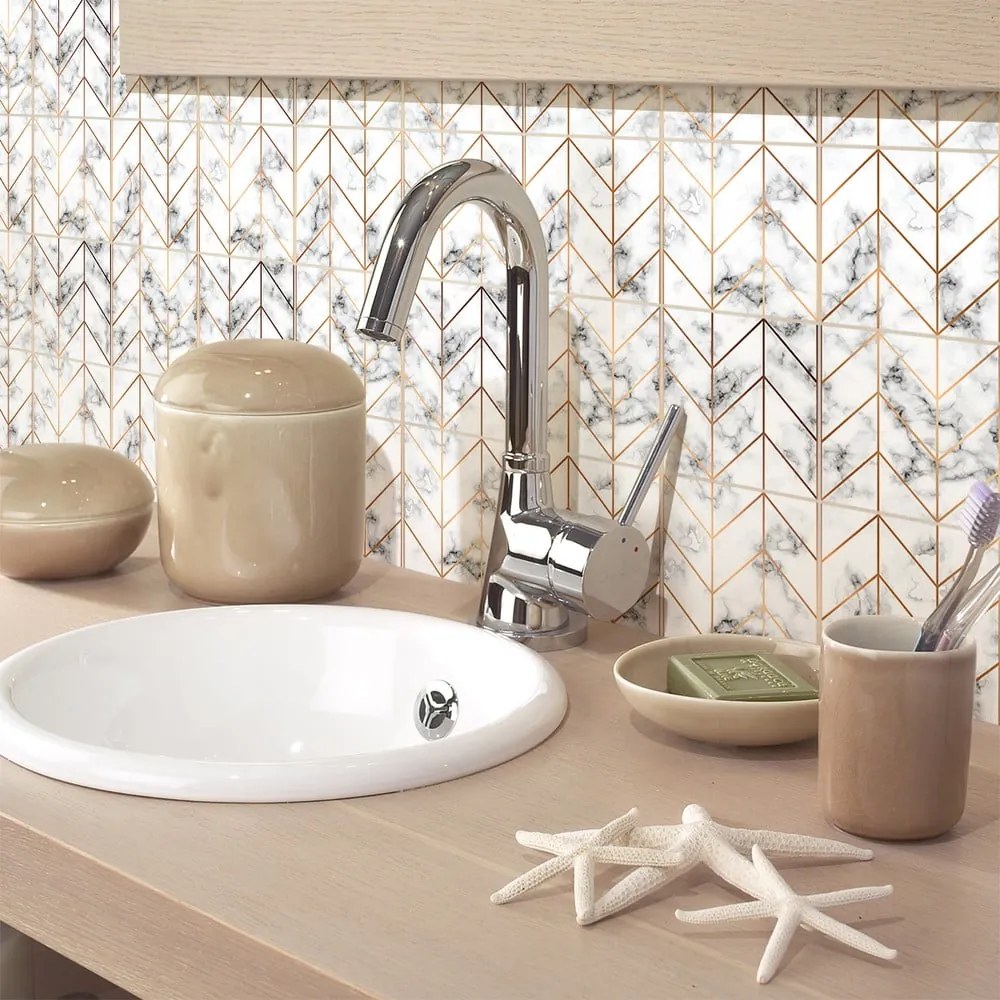 Matrica szett csempére 9 db-os 10x10 cm Marble – Ambiance