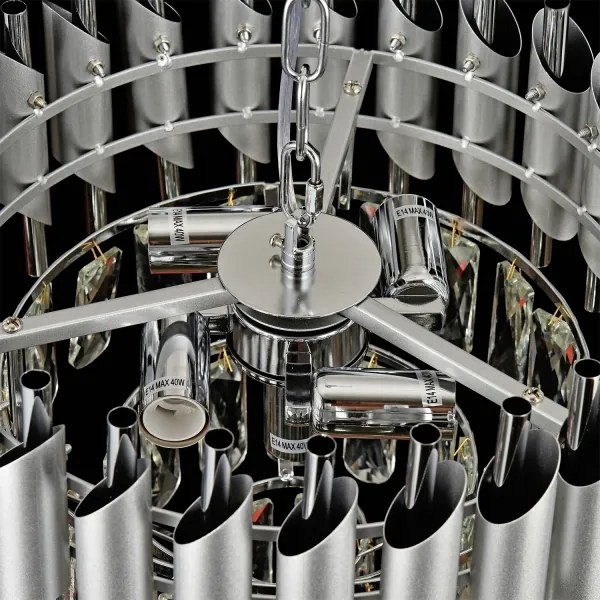 Brilagi - Felületre szerelhető csillár ECLIPSE 5xE14/10W/230V átm. 38 cm ezüst