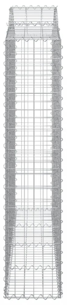 7 db íves horganyzott vas gabion kosár 200x30x140/160 cm