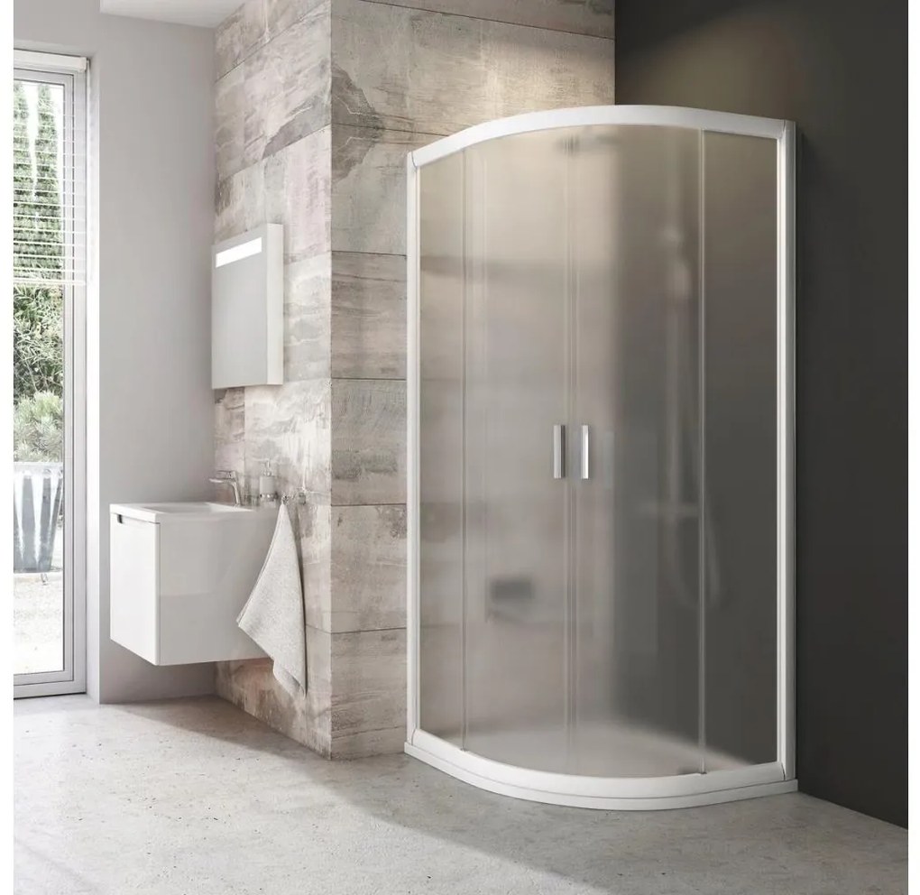 Ravak 3B270100ZG - BLIX negyedköríves, négyrészes zuhanykabin 90x90 cm, fehér