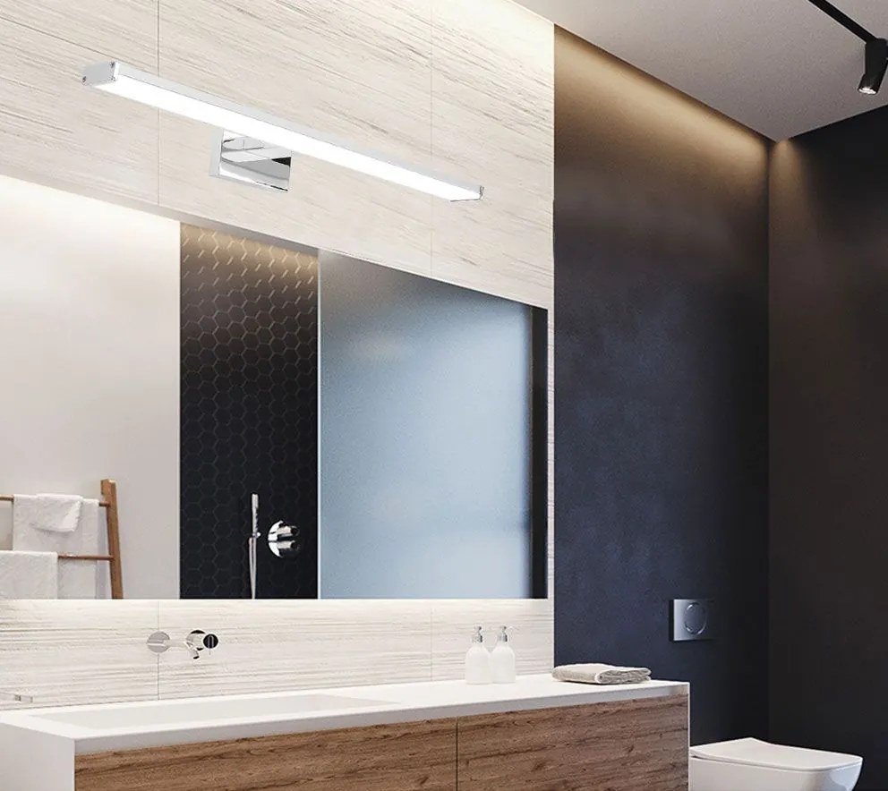 Toolight Szerszámlámpa, LED fürdőszobai lámpa tükör felett 8W 40CM APP368-1W, króm, OSW-08434