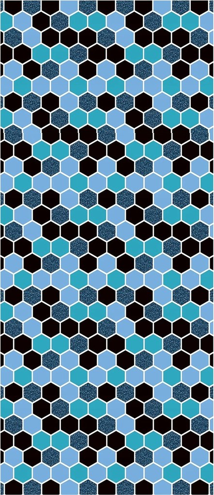 Flizelin fotótapéta Hatszögletű geometria skandináv loft 91x211 +ragasztó