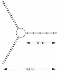 Zuma Line 20008-3X1BK - BALBO LED mennyezeti lámpa LED/42W/230V 3000/4000/6000K