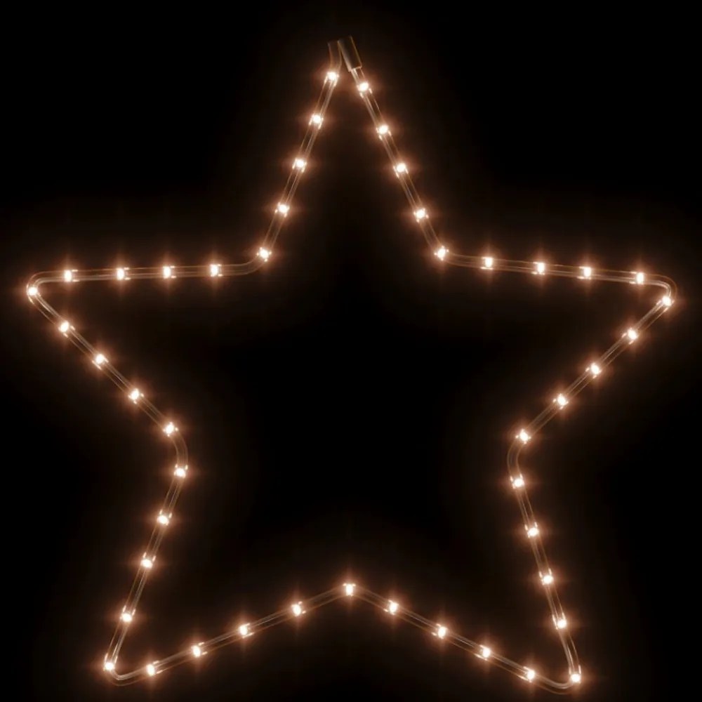 3 db meleg fehér karácsonyi csillagok 48 LED-del 56 cm