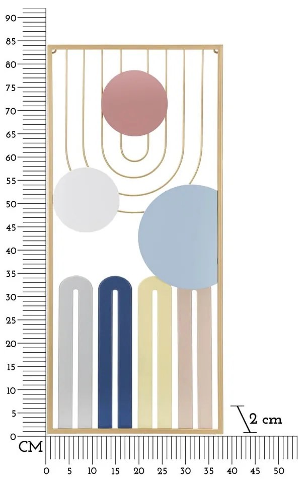 Fém fali dekoráció 37x84 cm Colorful – Mauro Ferretti