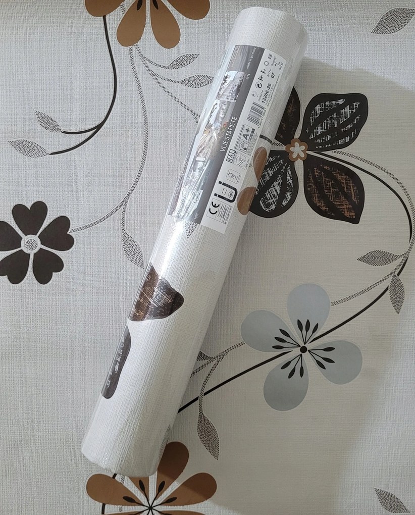 Virágos tapéta,fényes ezüst elemek 13206-30