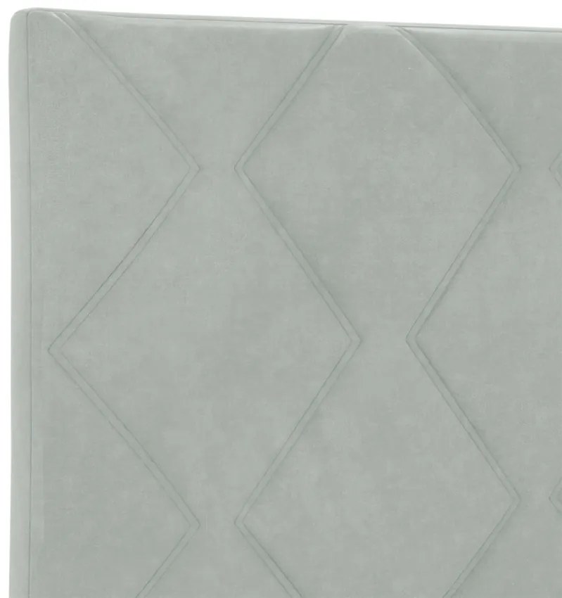 LED Fejtámla Gyémánt Blokk Design Világosszürke 144 cm Velvet