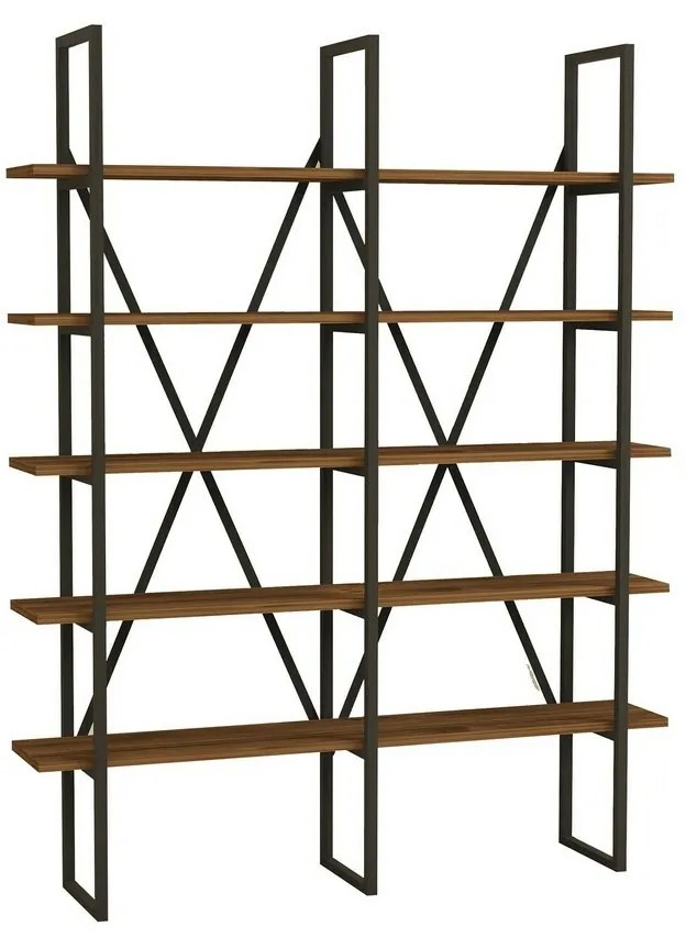 Burgaz Black and Walnut polcállvány