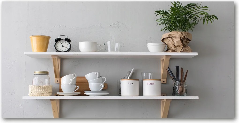 Fotótapéta üveg falra Díszek a polcon 140x70