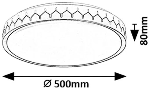 Rabalux 71304 - LED Dimmelhető mennyezeti lámpa MALIN LED/48W/230V 3000-6500K + távirányító