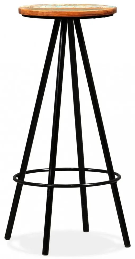 7-részes tömör akácfa és újrahasznosított fa bárszett