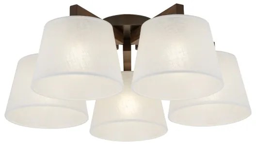 Brilagi - Felületre szerelt LATTE csillár 5xE27/15W/230V fenyő/fehér