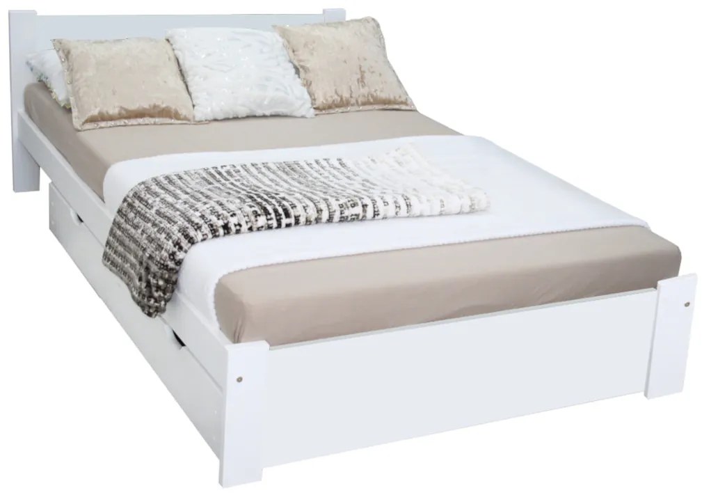 LAPIS egyszemélyes ágy + rács + matrac INGYENES - fehér / 80x200 / NEM