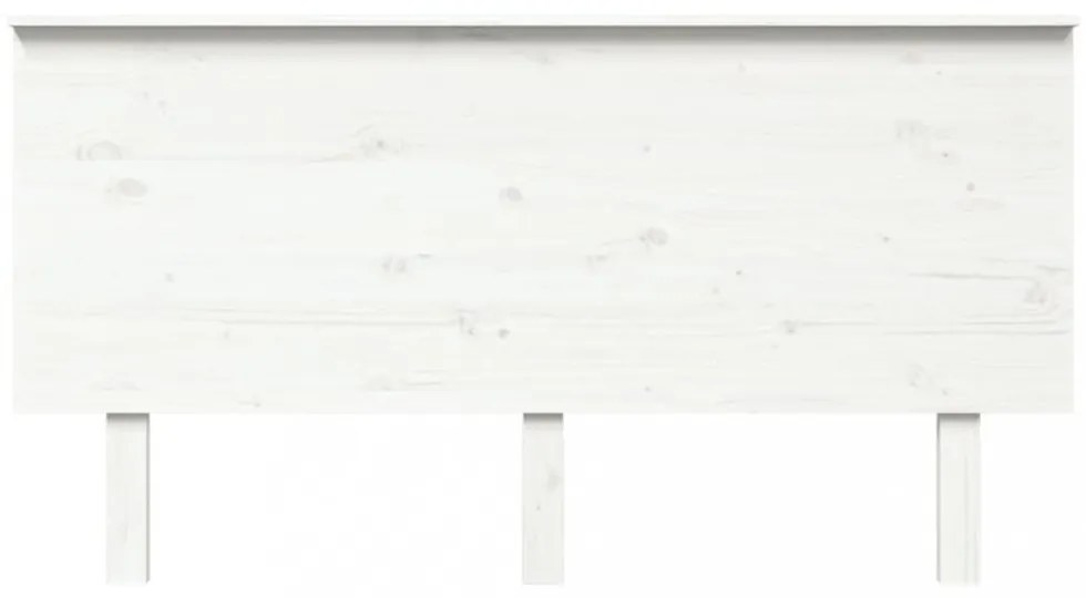 fehér tömör fenyőfa ágyfejtámla 154x6x82,5 cm