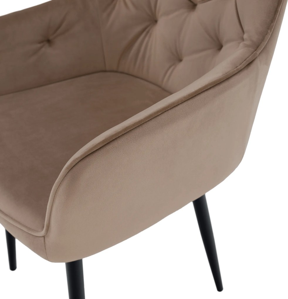 Fotel, világosbarna/fekete, VERIO