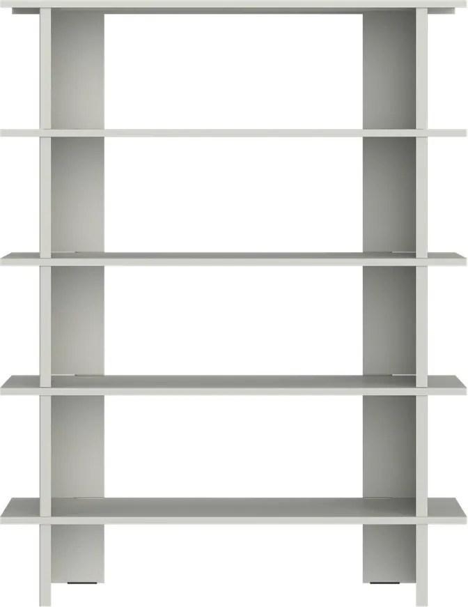 Világosszürke fém könyvespolc 120x156x37 cm Hes – noo.ma