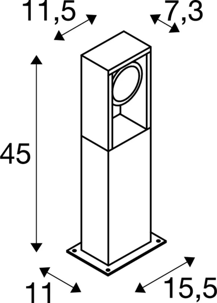 SLV 1004749 ESKINA Modern Kültéri Állólámpa Antracit LED IP65