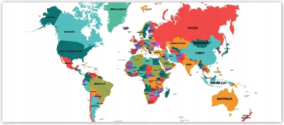 Fotótapéták flizelina 211x91 Világtérkép