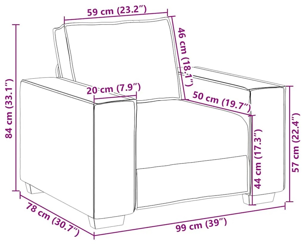 krém bársony kanapéfotel 60 cm