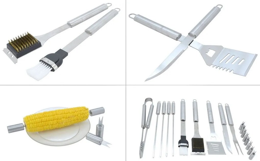 Cattara Grill eszkӧzӧk készlete 18db, rozsdamentes 13103