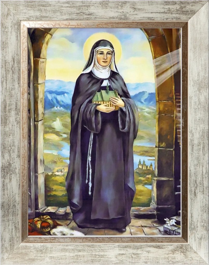 Kinga Karácsonya Vallásos Vászonkép Dekoratív Fehér Keretben 30X40