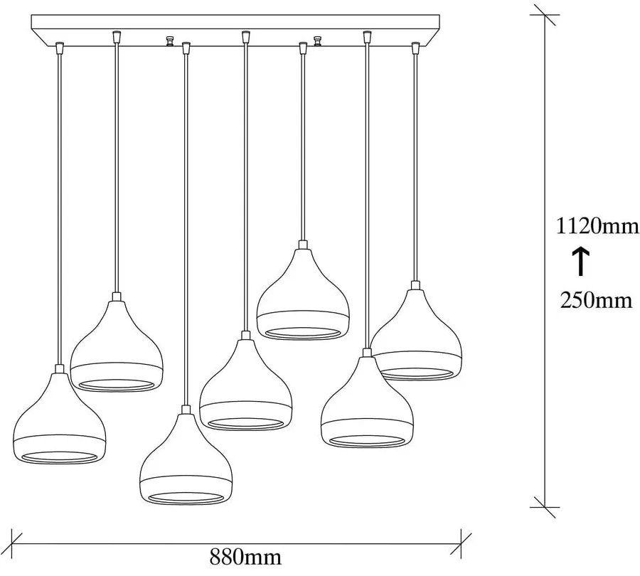 Fekete-rézszínű függőlámpa fém búrával Yildo – Opviq lights