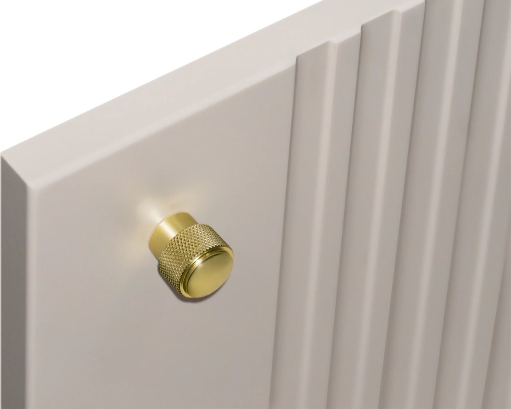 Vesper szafka RTV 187 cm - kasmír / arany fogantyúk