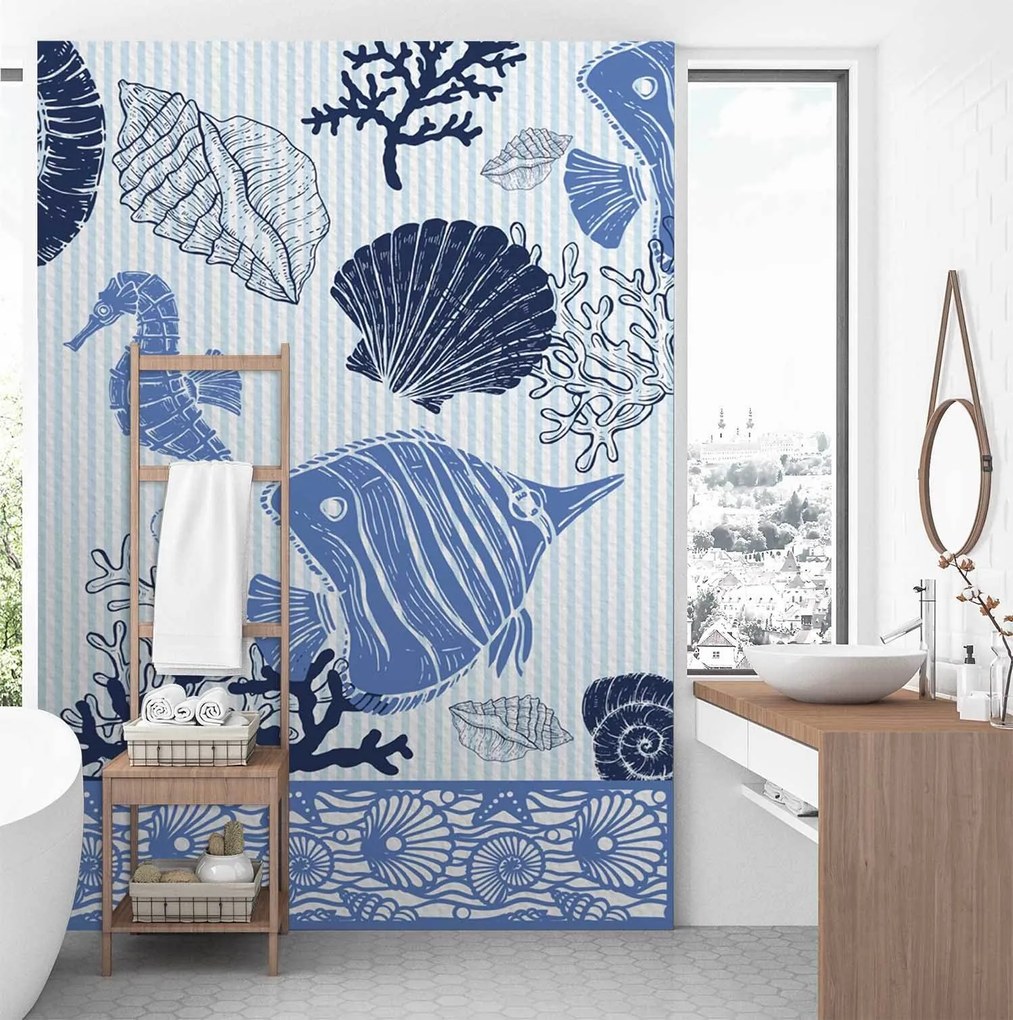 Gario Fotótapéta Halak és kagylók Anyag: Vlies, Méret: 150 x 210 cm