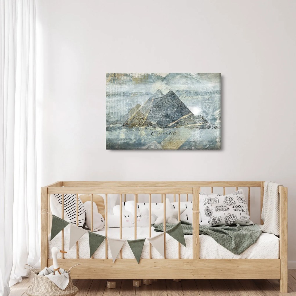 Kép - Piramisok kék szűrőben (90x60 cm)